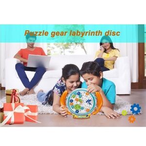 Colorful Gear Labyrinth Disc Toy